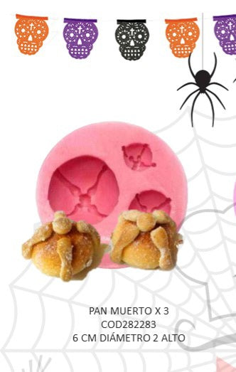 Molde de silicon pan de muerto
