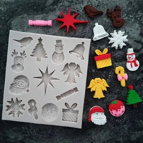 MOLDE DE SILICON NAVIDAD ESTRELLA