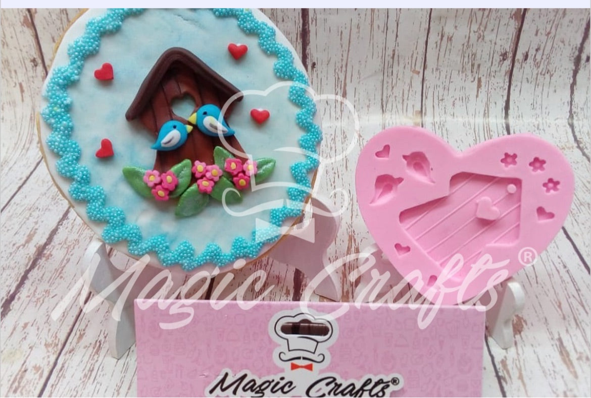 MOLDE DE SILICÓN CASITA DE PAJARITOS