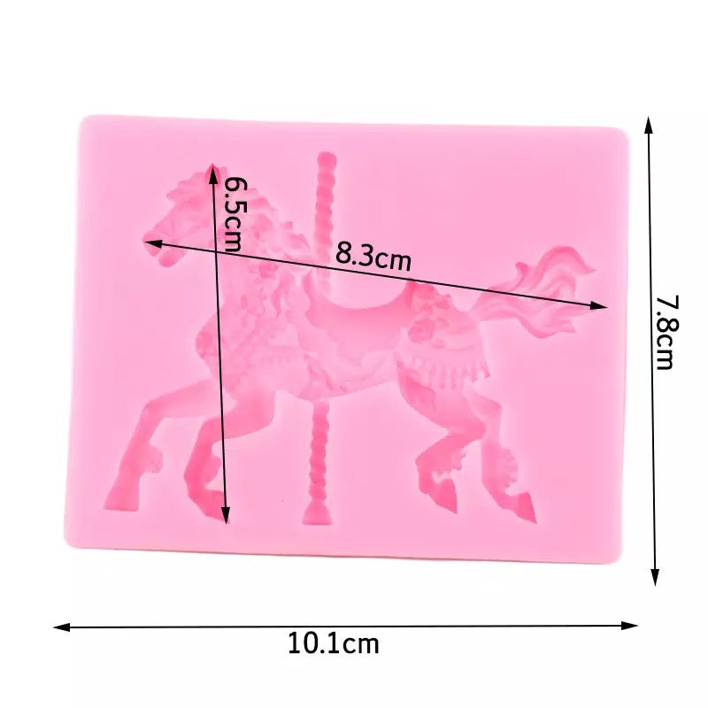 Molde de Silicón Caballito de Carrusel