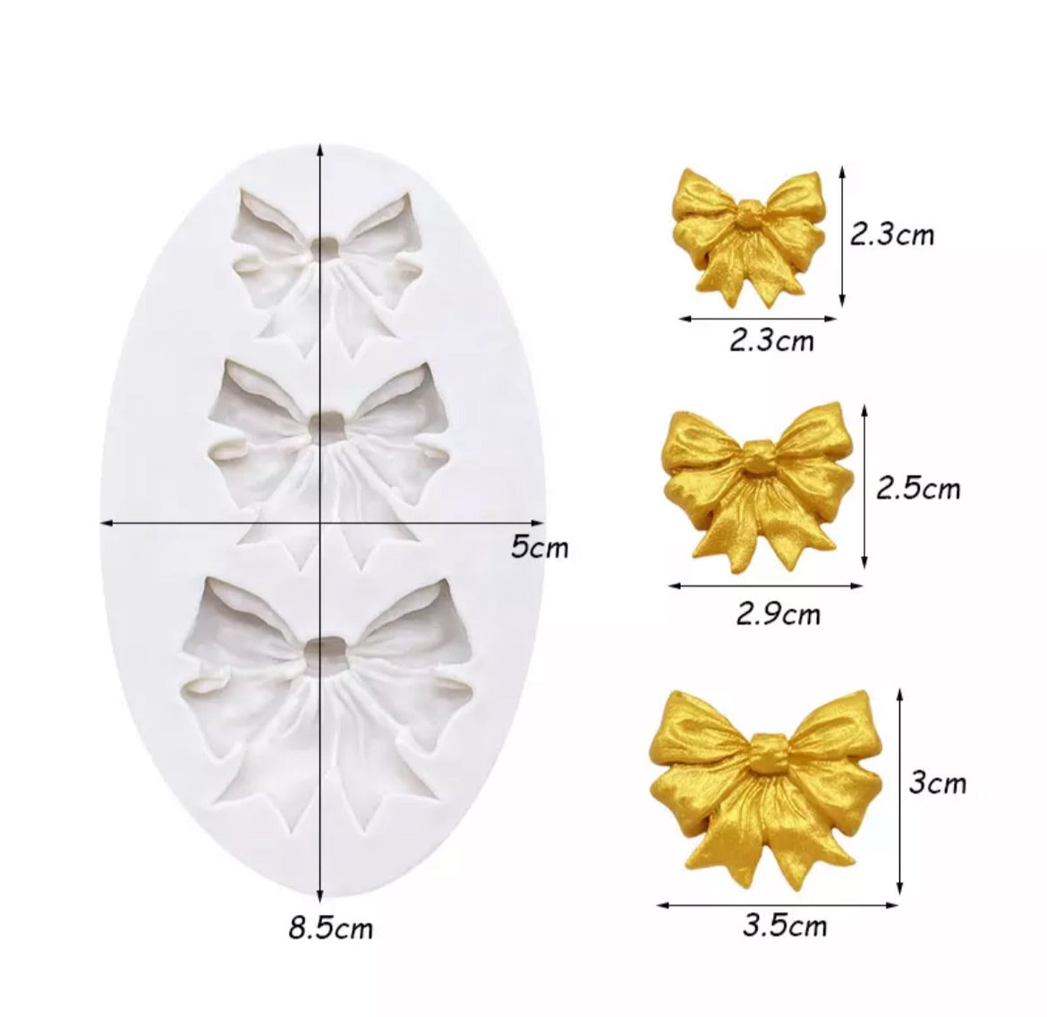 MOLDE DE SILICÓN MOÑOS X 3