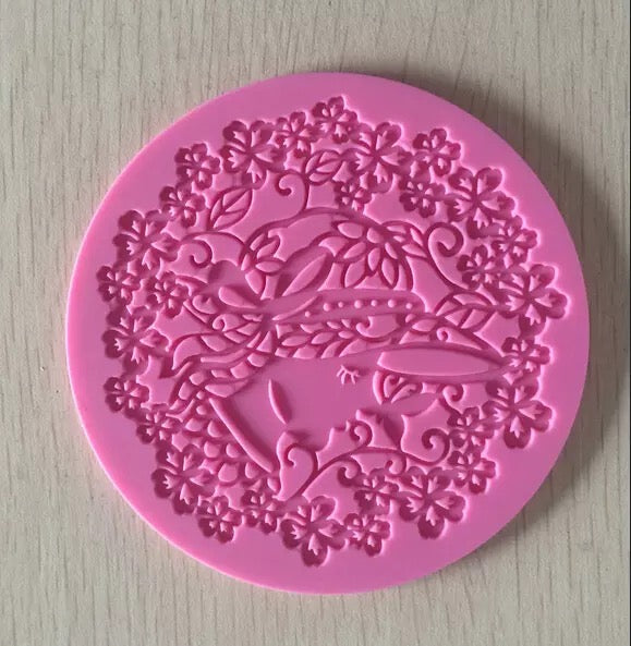 MOLDE DE SILICÓN ENCAJE DE MUJER