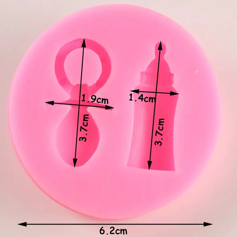 MOLDE DE SILICÓN BIBERÓN Y CHUPON