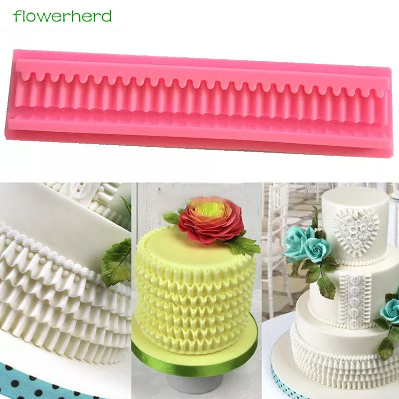 MOLDE DE SILICÓN PLISADO LARGO