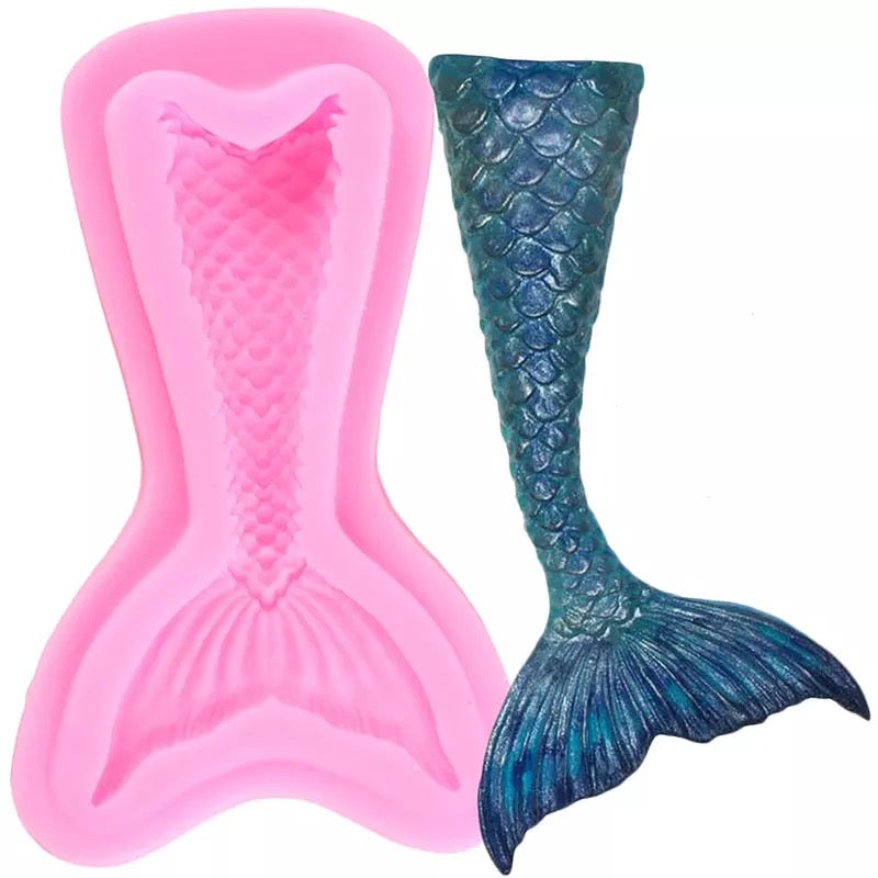 MOLDE DE SILICÓN COLA DE SIRENA ESTILIZADA