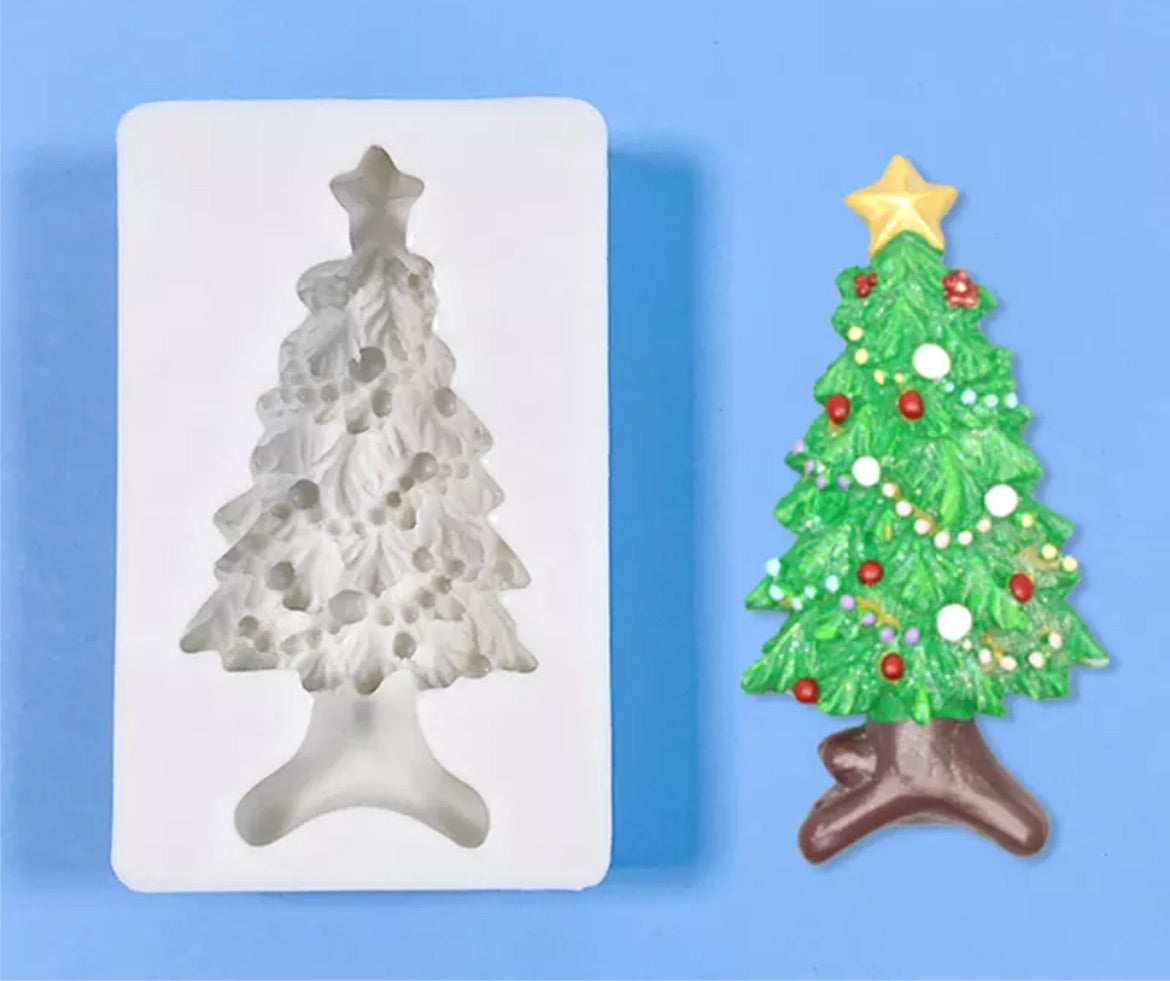 MOLDE DE SILICÓN ÁRBOL DE NAVIDAD