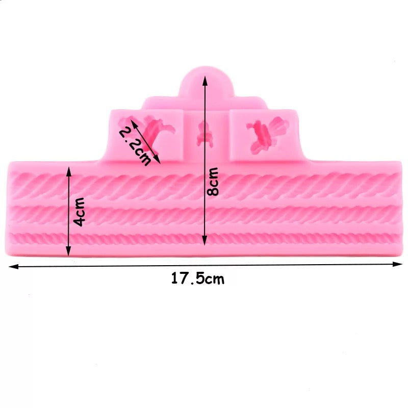MOLDE DE SILICÓN CUERDAS Y NUDOS