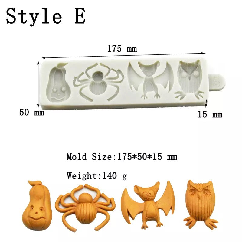 Molde de Silicón Halloween x 4