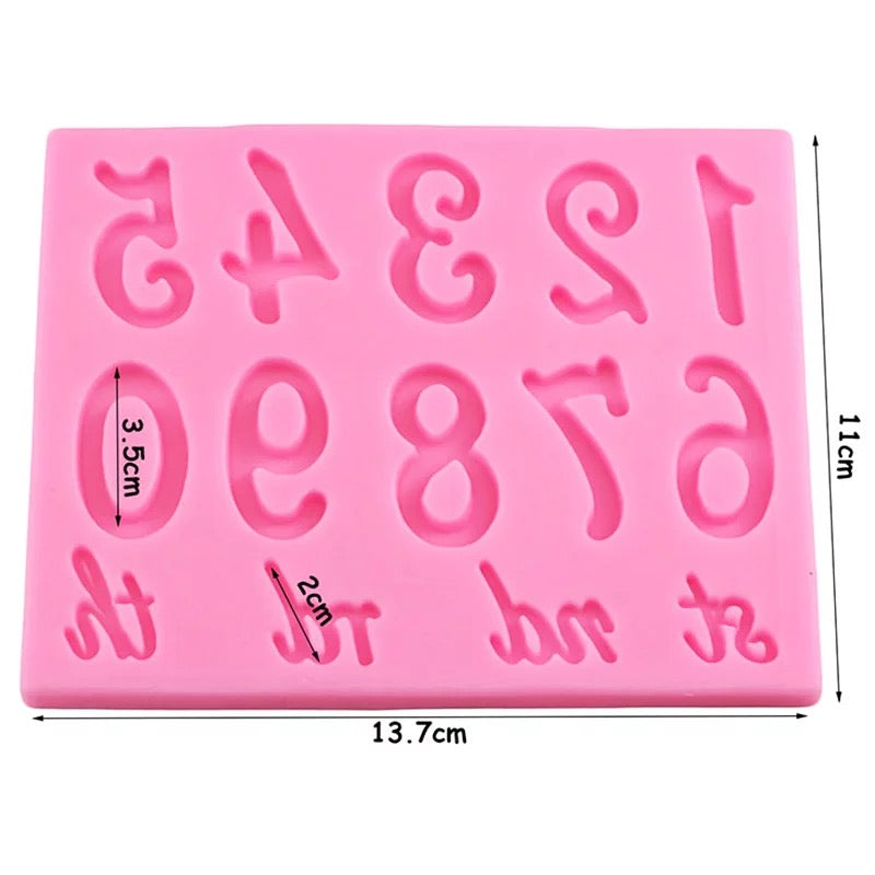 MOLDE DE SILICÓN NUMÉRALES