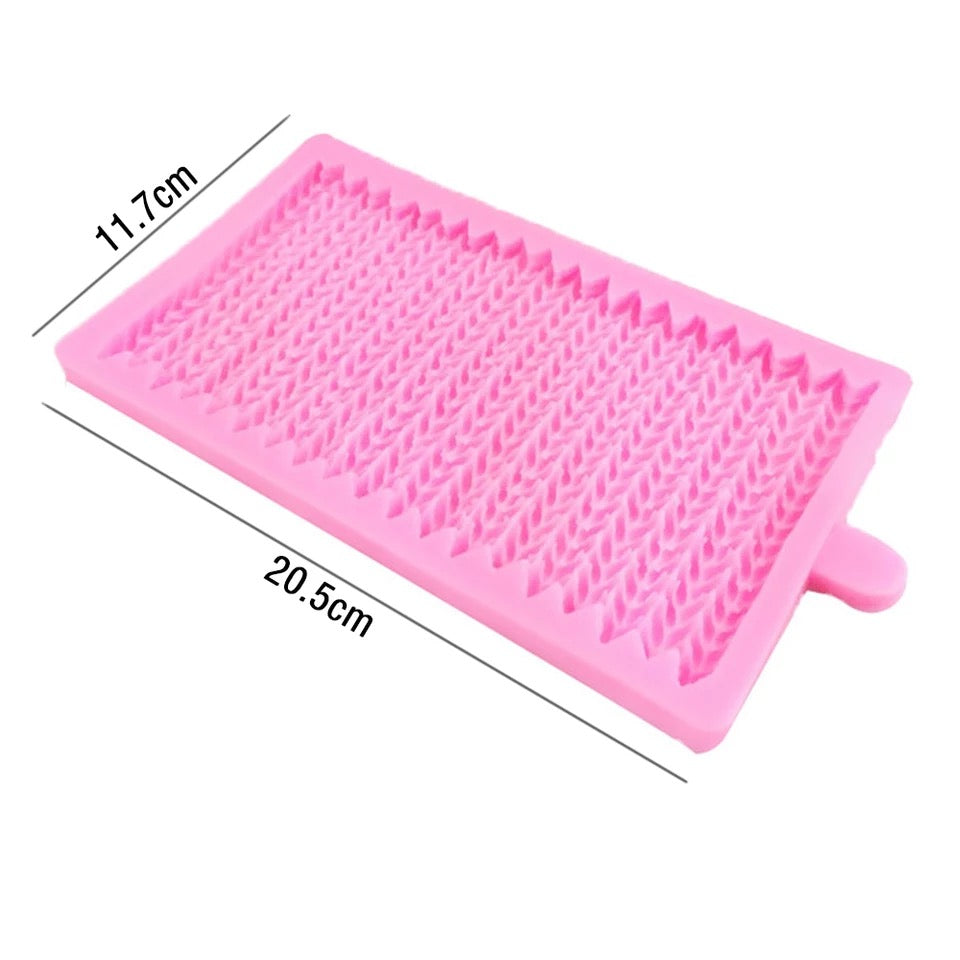 MOLDE DE SILICÓN TEJIDO CRUZADO GRANDE