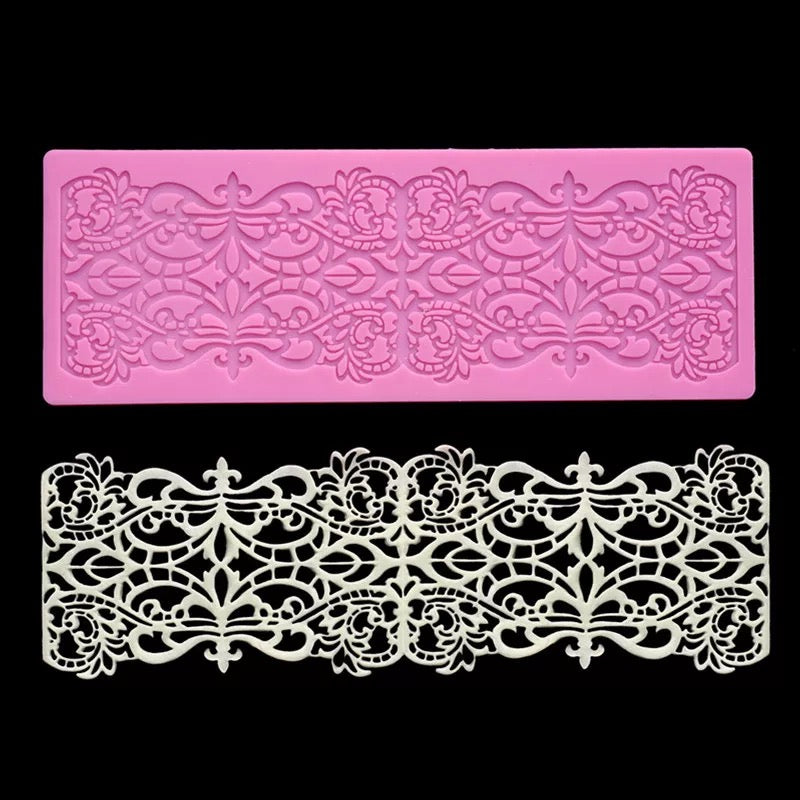 MOLDE DE SILICÓN ENCAJE DE FLOR DE LIS