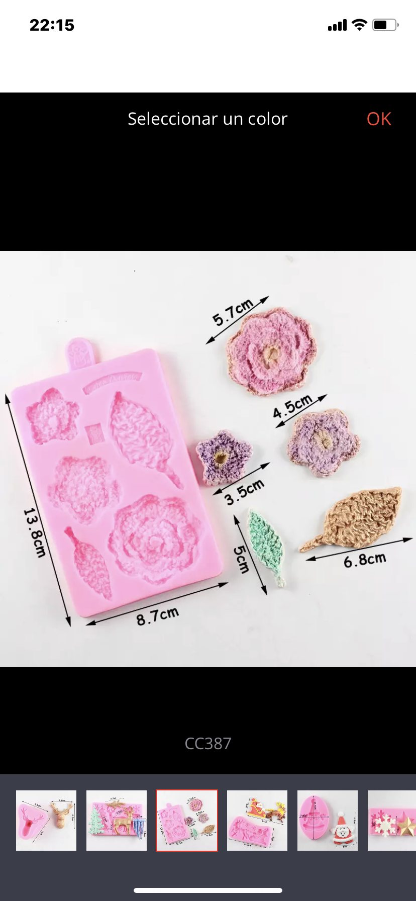 Molde de Silicón Flores Tejidas