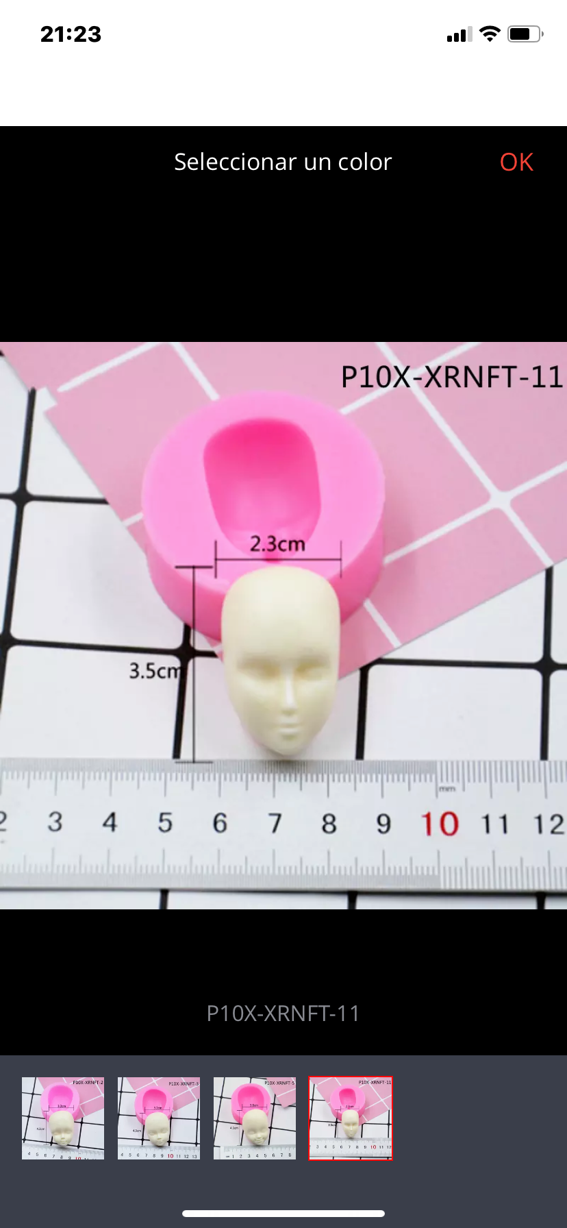 MOLDE DE SILICÓN CARA