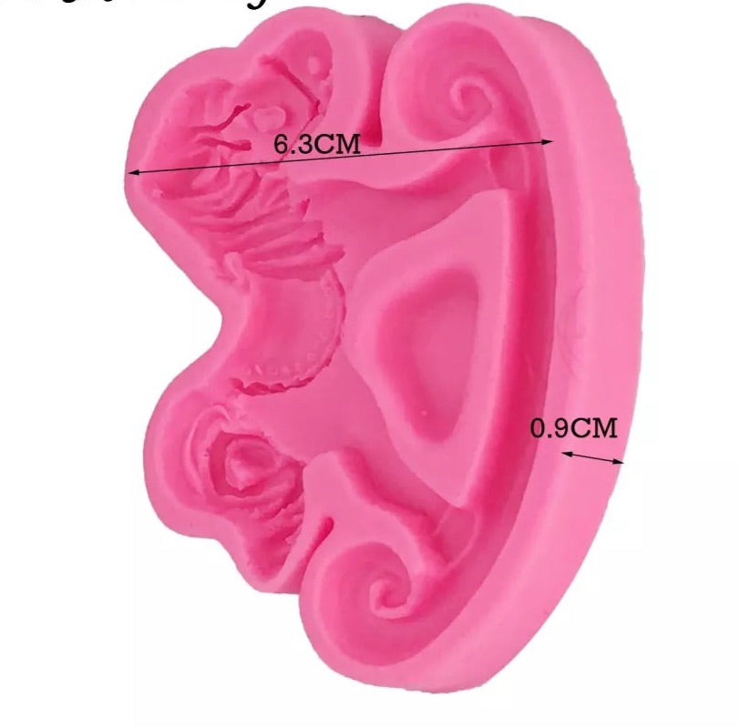 Molde de Silicón Caballito Mecedor