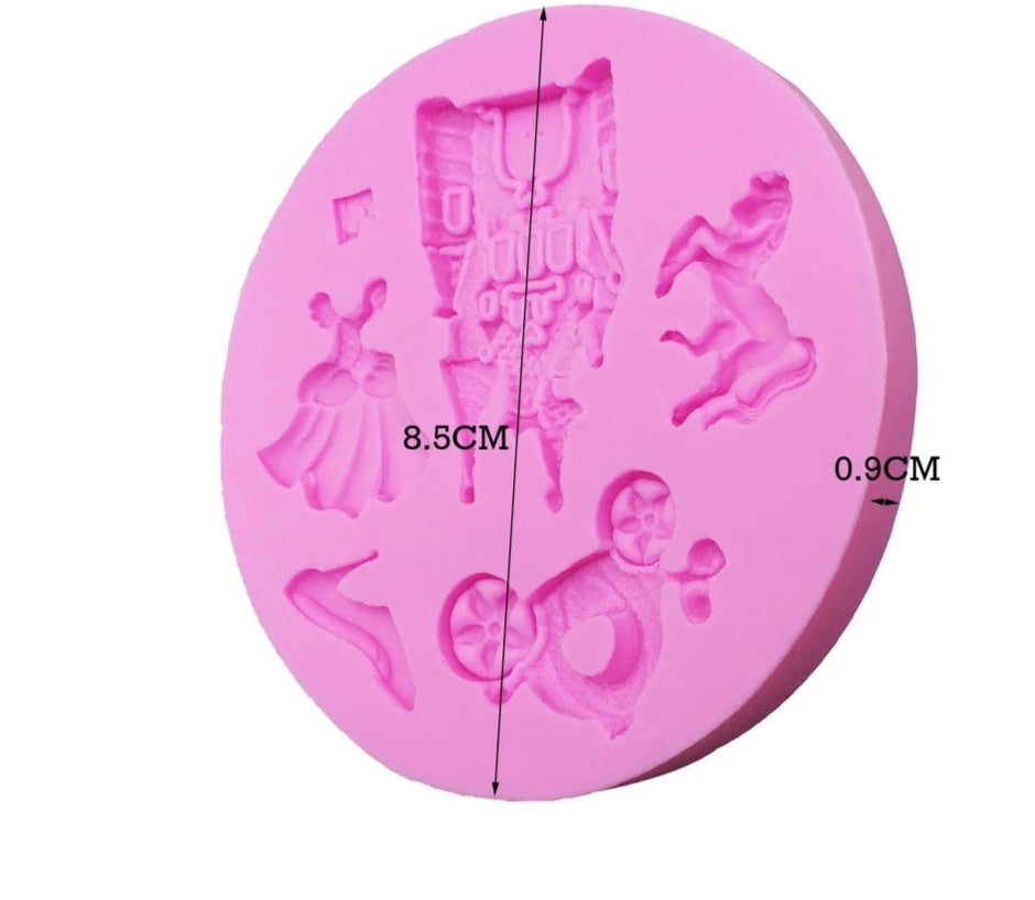 MOLDE DE SILICÓN CENICIENTA