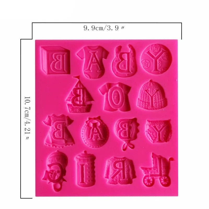 Molde de Silicón Ropita de bebé