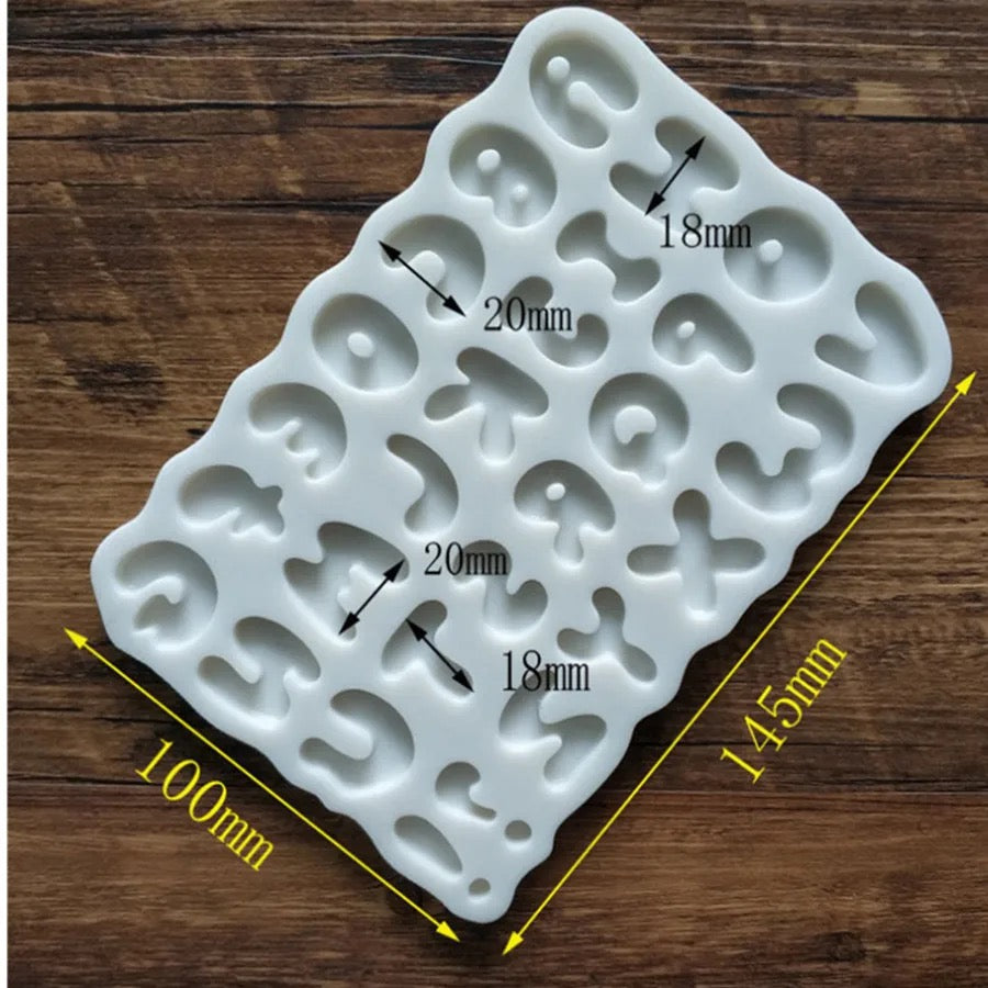 MOLDE DE SILICÓN ABECEDARIO MAYÚSCULAS