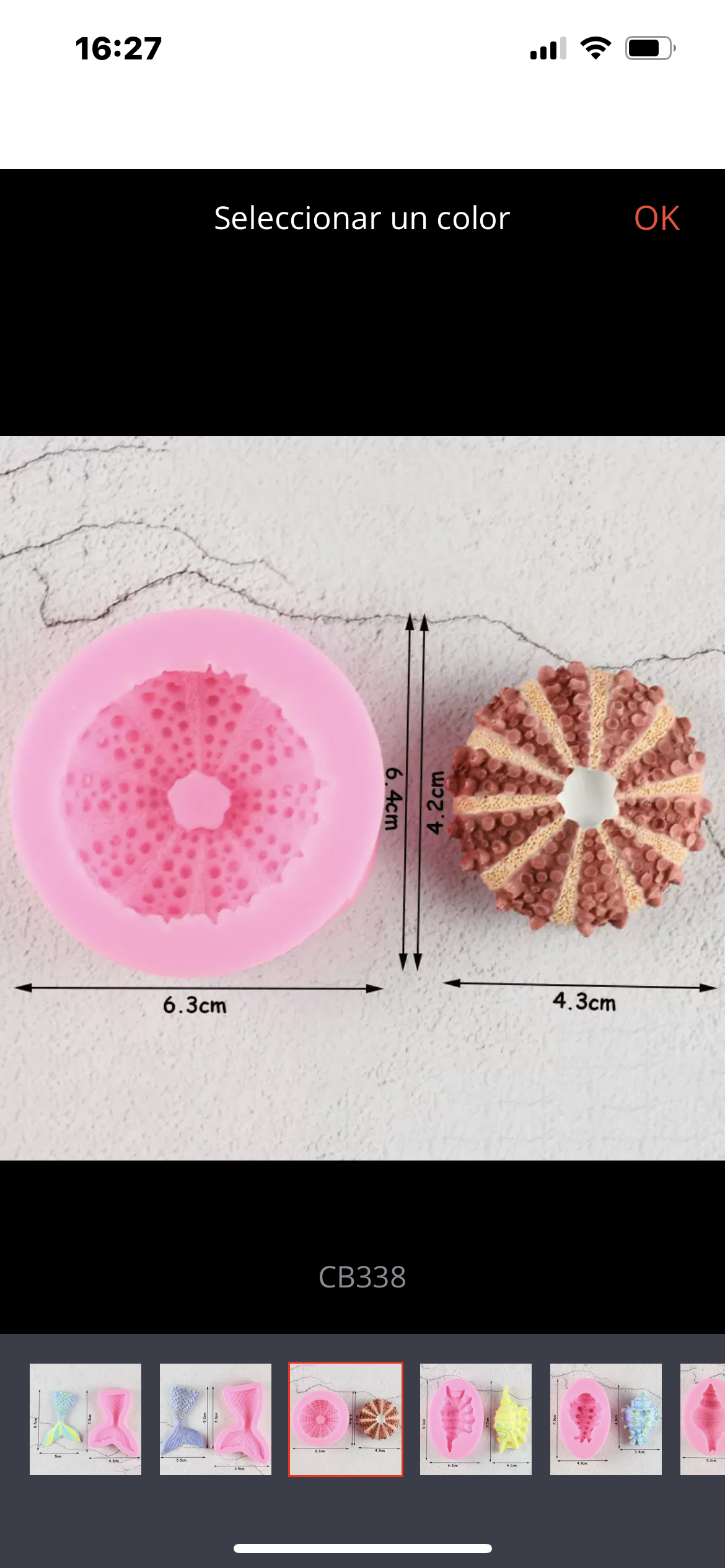 MOLDE DE SILICÓN ESPONJA DE MAR