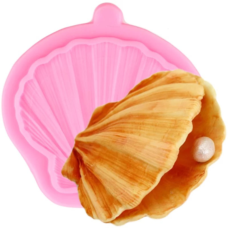 MOLDE DE SILICÓN ALMEJA PLANA