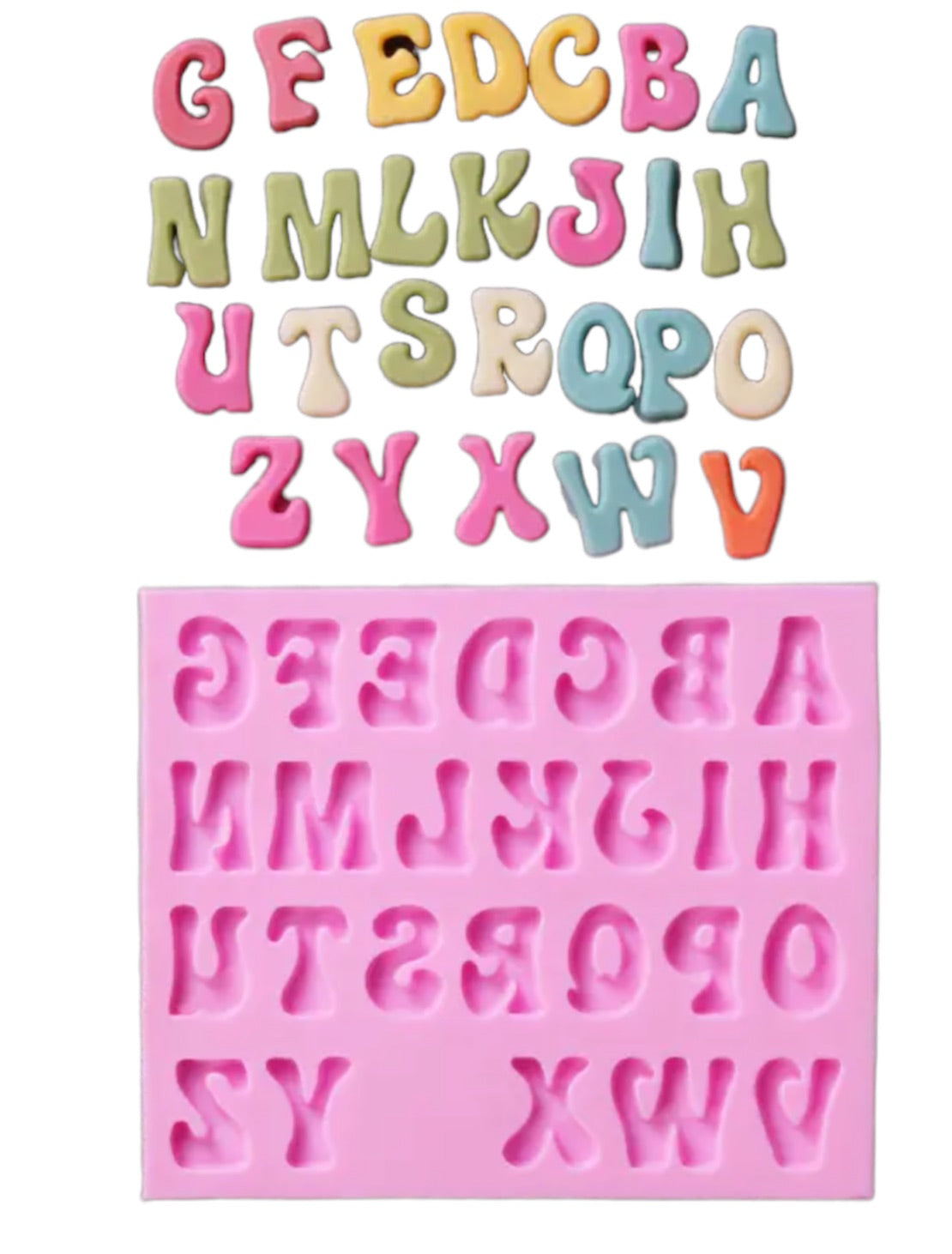 MOLDE DE SILICÓN ABECEDARIO MAYÚSCULA