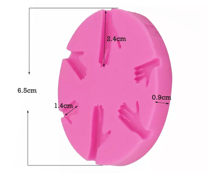 MOLDE DE SILICÓN MANOS