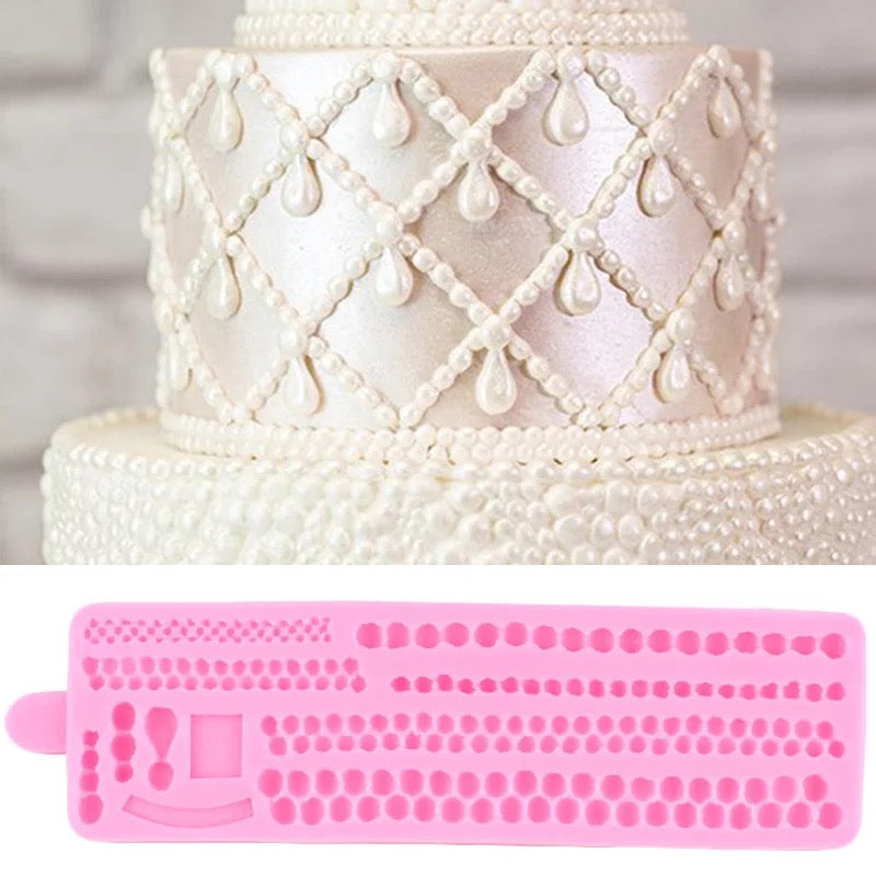 MOLDE DE SILICÓN PERLAS VARIAS, PEDIENTES