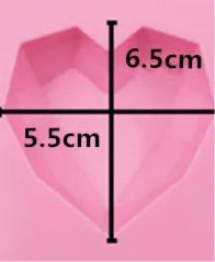 MOLDE DE SILICÓN CORAZÓN GEOMÉTRICO, DIAMANTE