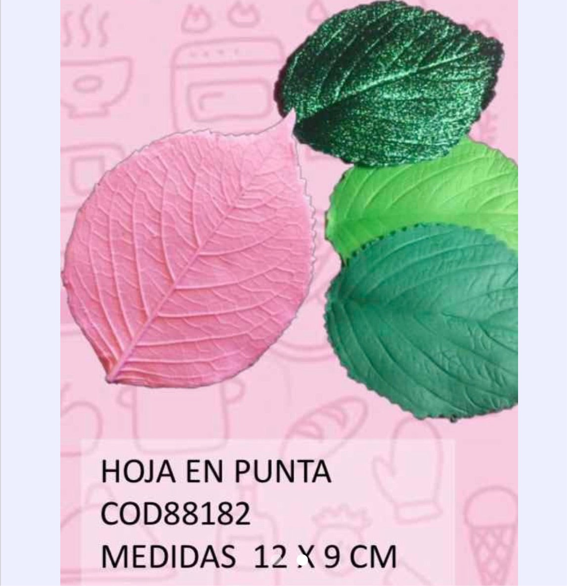 MOLDE DE SILICÓN HOJA EN PUNTA