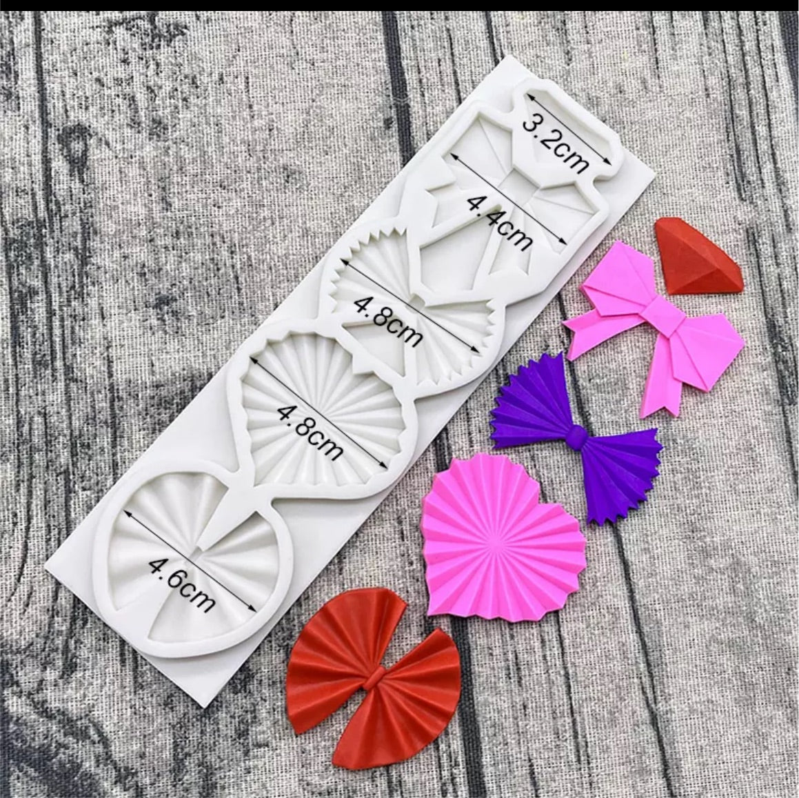 MOLDE DE SILICÓN MOÑOS, CORAZÓN Y DIAMANTE