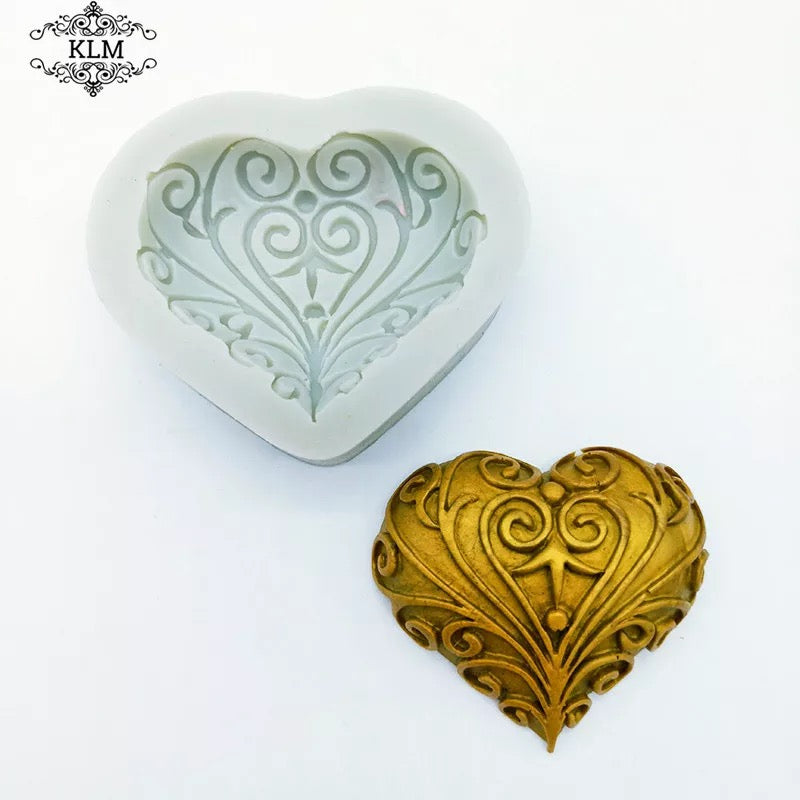 MOLDE DE SILICÓN CORAZÓN FORJADO