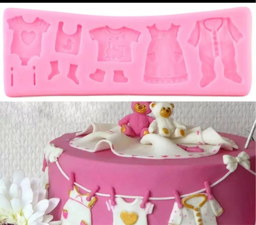 Molde de Silicón Tendedero de Bebé
