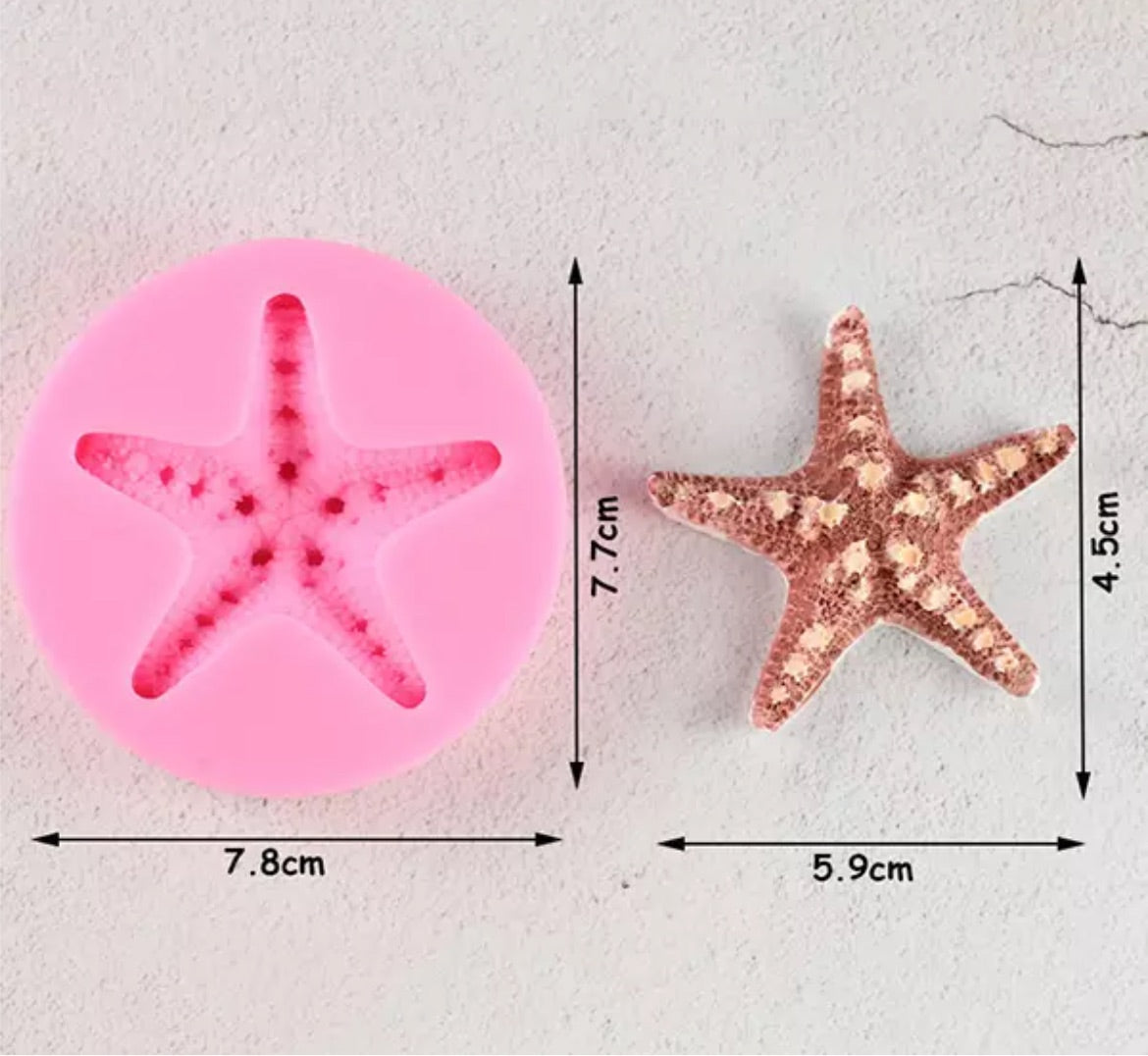 MOLDE DE SILICÓN ESTRELLA DE MAR