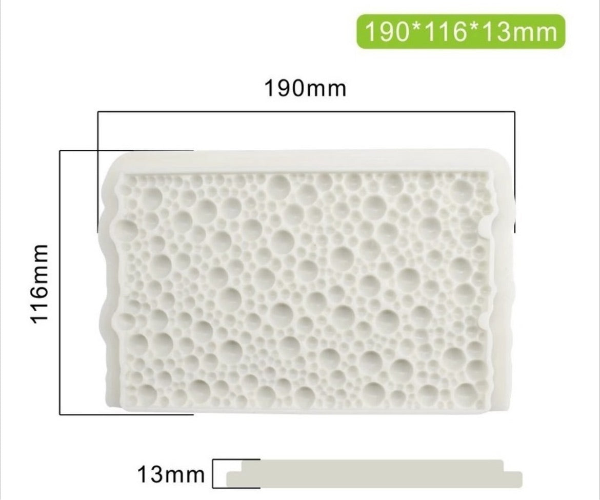 MOLDE DE SILICÓN TEXTURA DE PERLAS, BURBUJAS