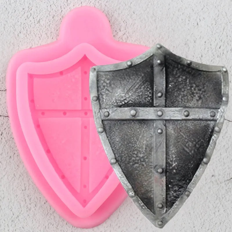 MOLDE DE SILICÓN ESCUDO MEDIEVAL