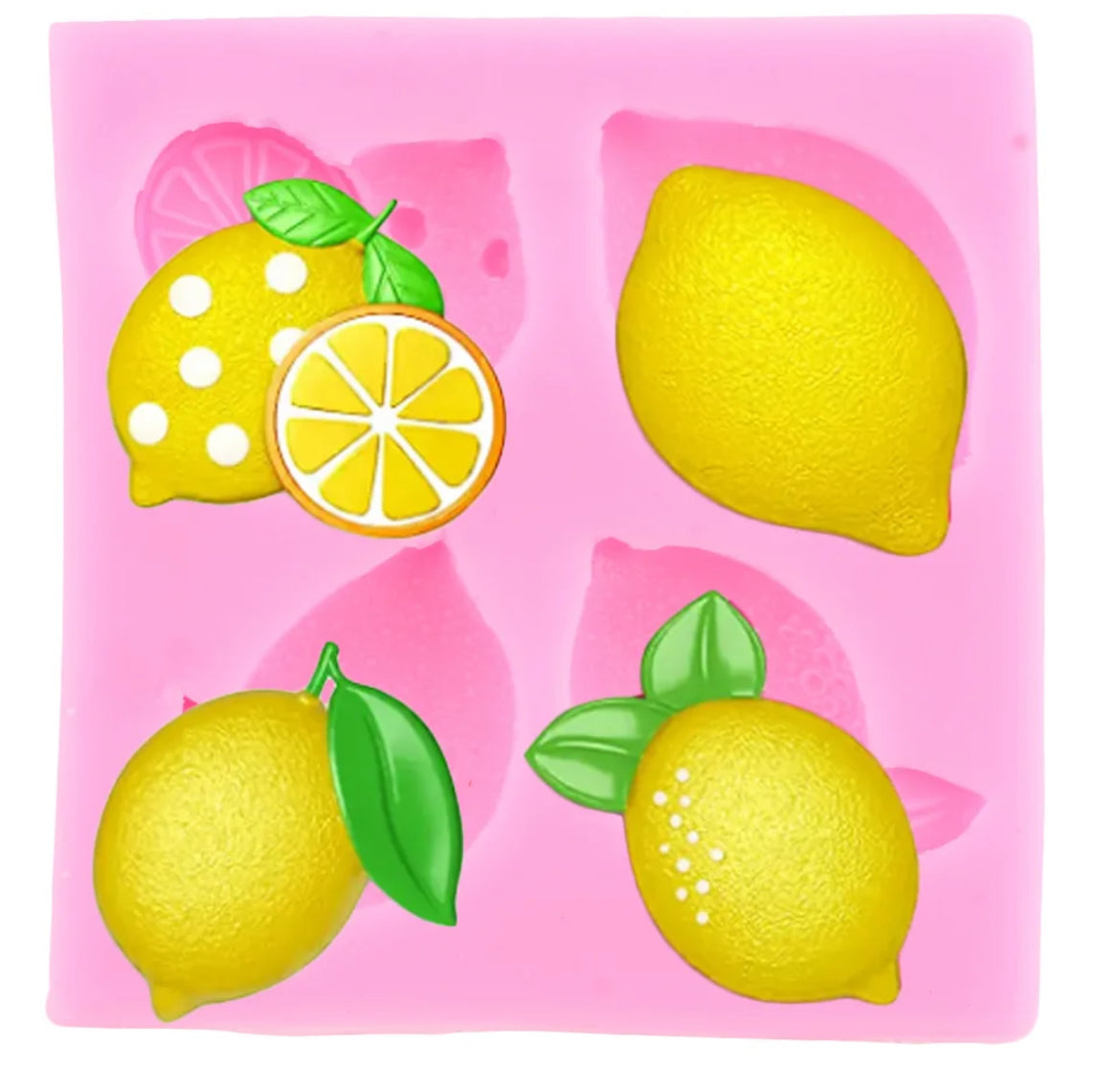 MOLDE DE SILICÓN LIMAS, LIMONES, NARANJA 2 PZAS