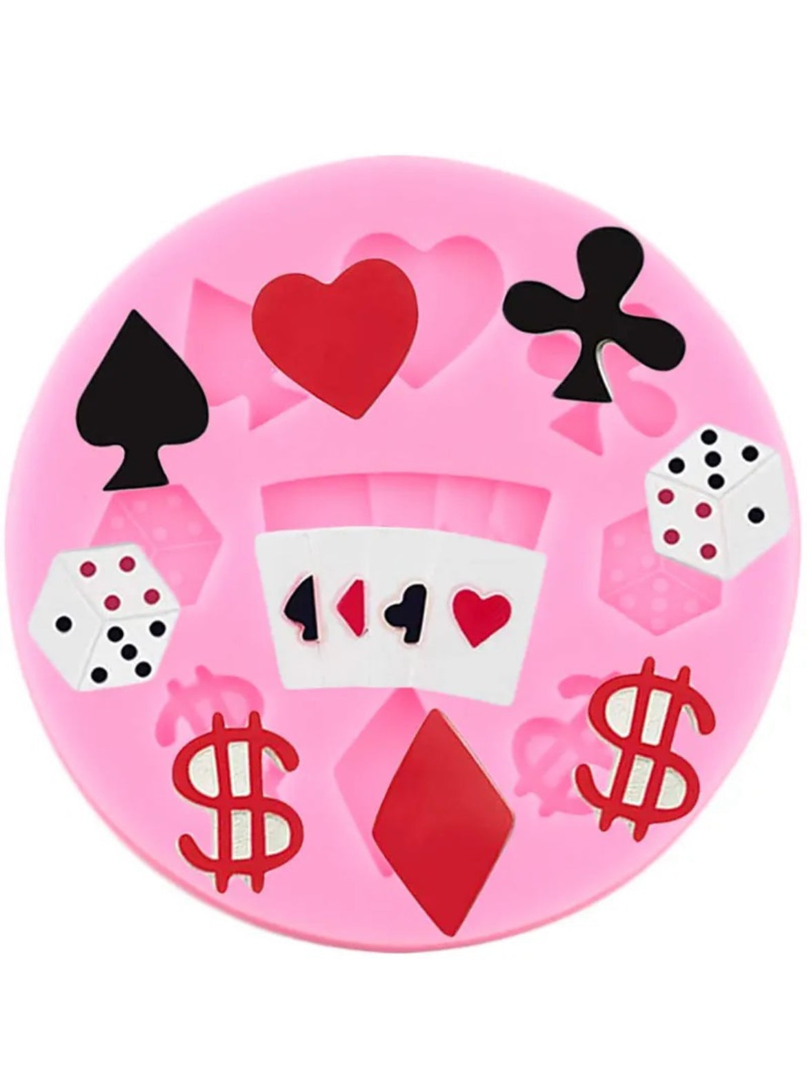 MOLDE DE SILICÓN CASINO POKER