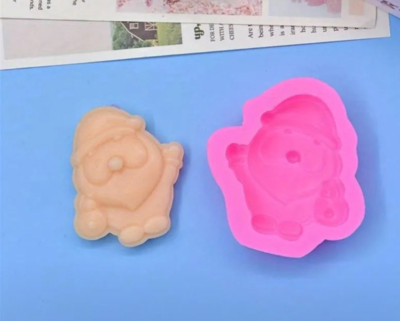 MOLDE DE SILICÓN SANTA CLAUS 3 PZAS NAVIDAD