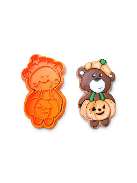 Cortador y Marcador de Galleta Halloween Oso