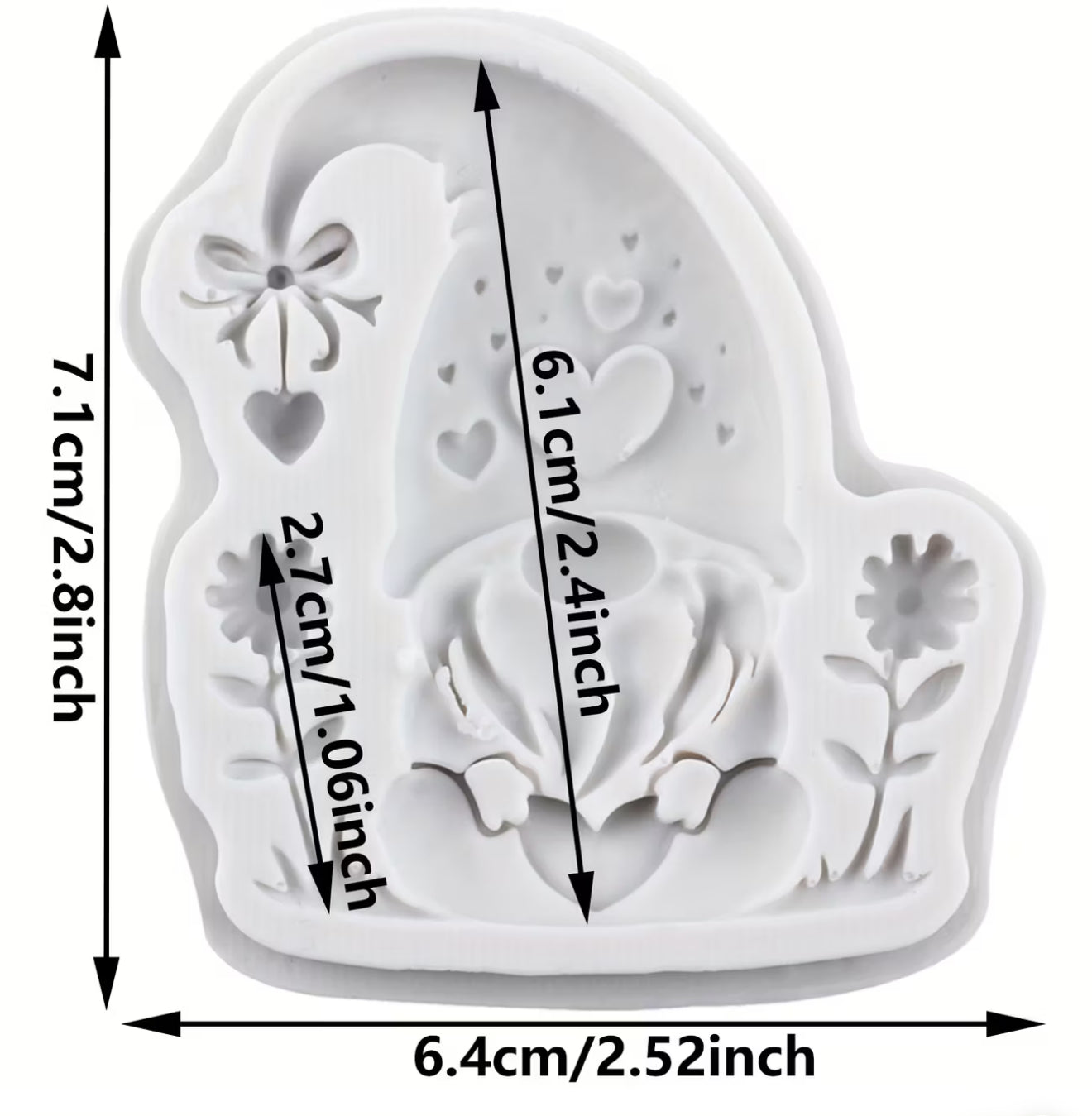MOLDE DE SILICÓN GNOMO DUENDE AMOR