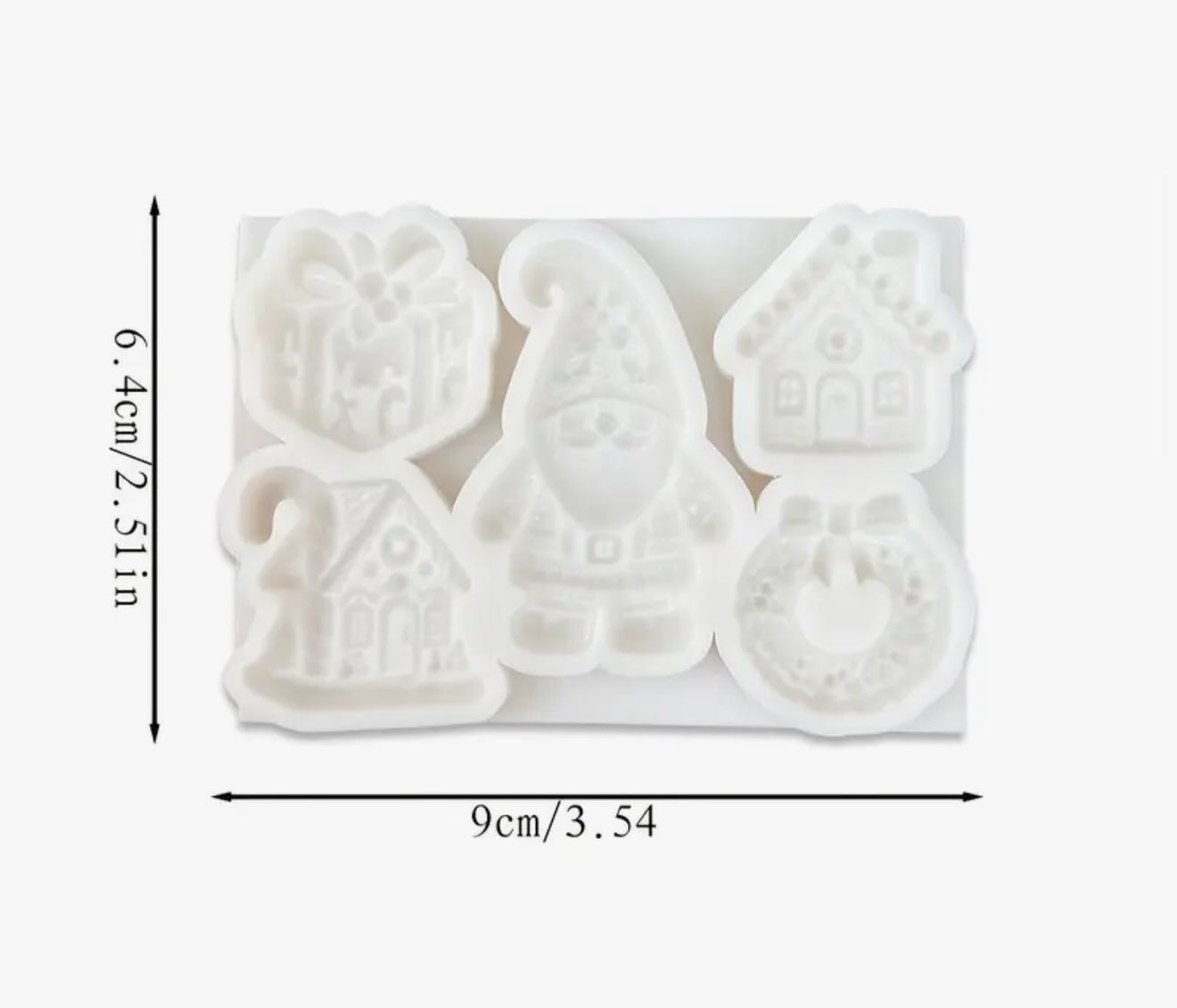 MOLDE DE SILICÓN NAVIDAD VILLAS SANTA CLAUS