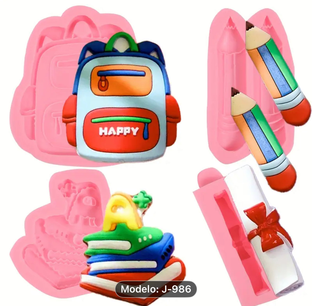 Molde de Silicón Regreso a Clases