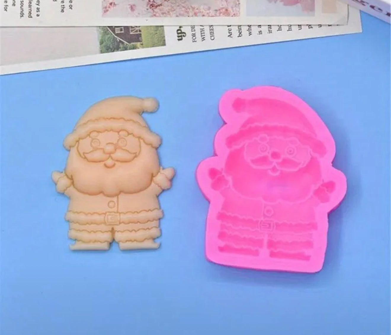 MOLDE DE SILICÓN SANTA CLAUS 3 PZAS NAVIDAD