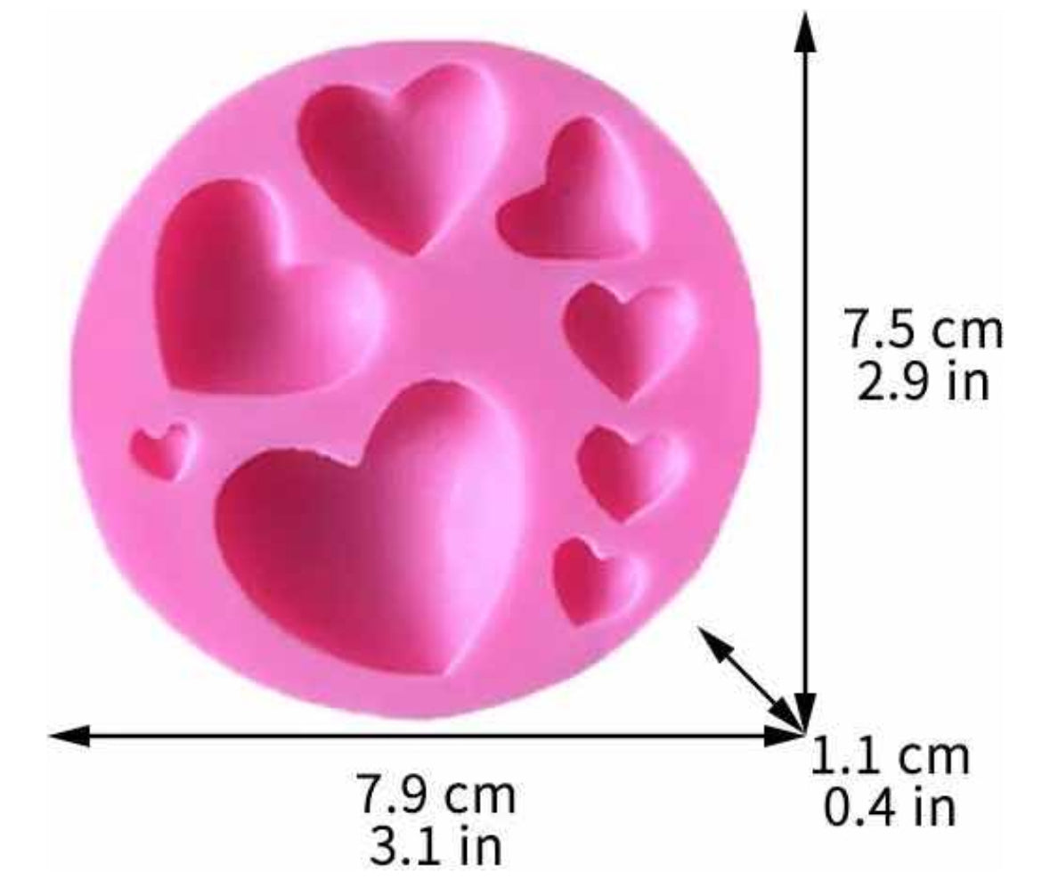 Molde de Silicón Paquete San Valentín, 3 Pza