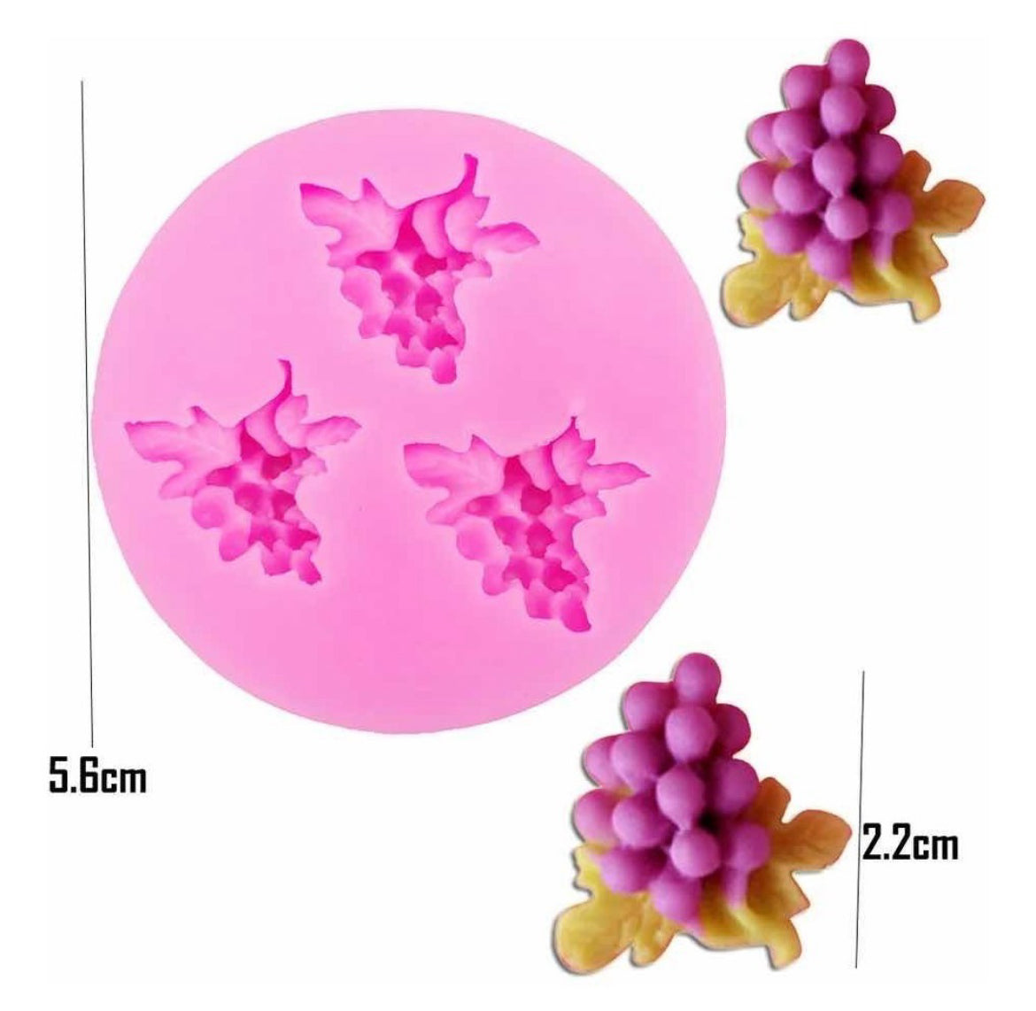 MOLDE DE SILICÓN UVAS