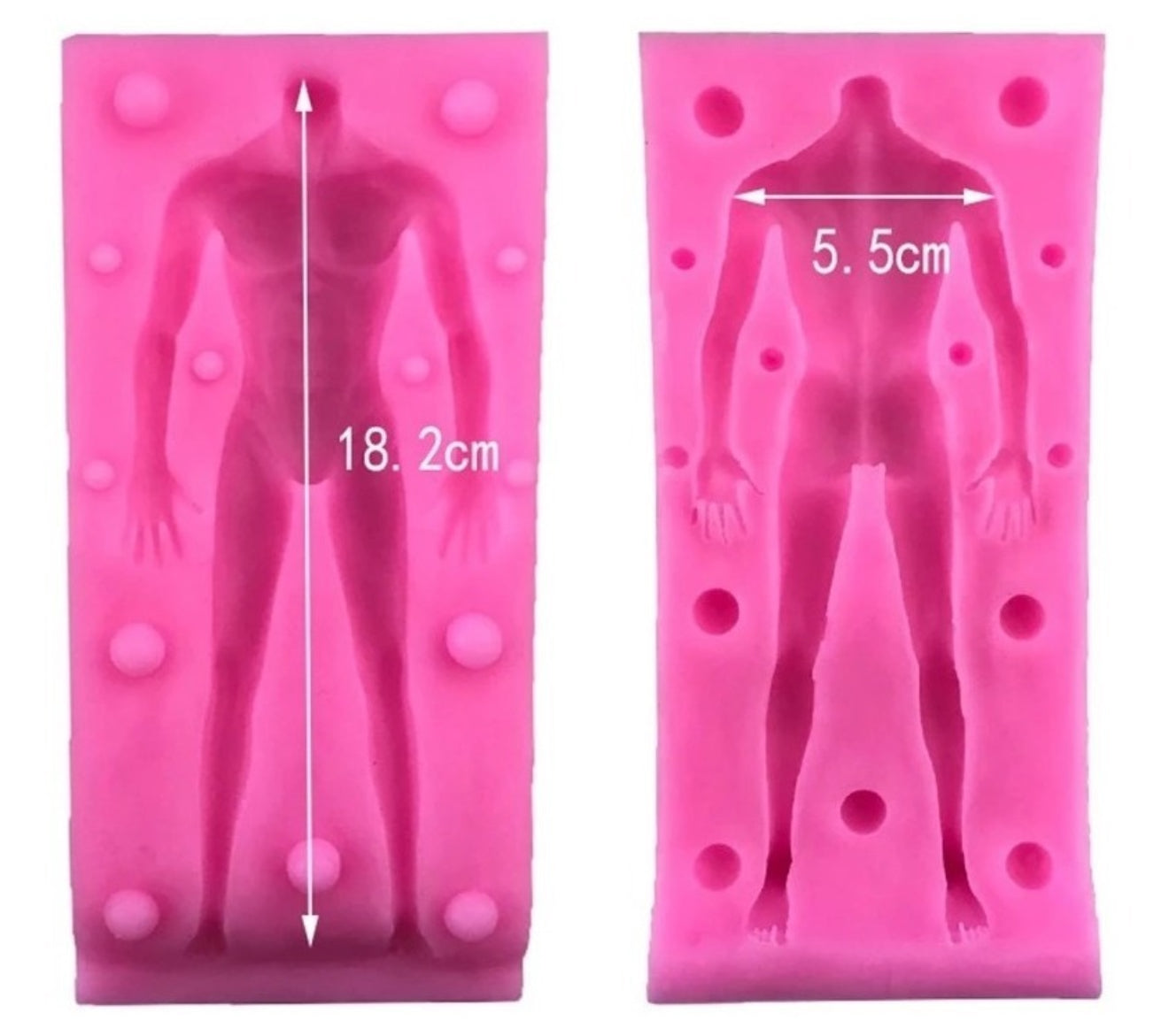 Molde de Silicón Cuerpo Hombre 3d