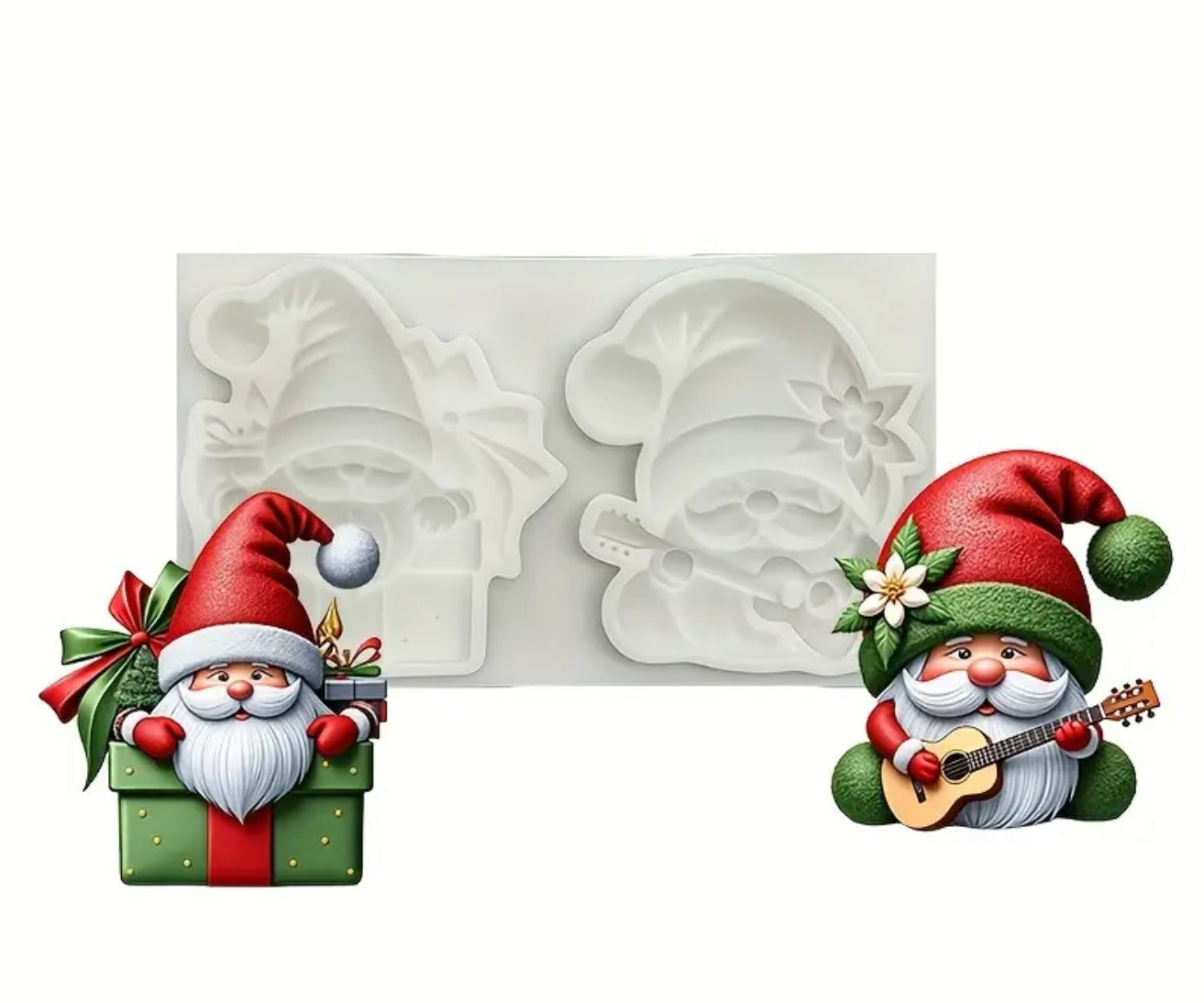 MOLDE DE SILICÓN SANTA CLAUS REGALO NAVIDAD