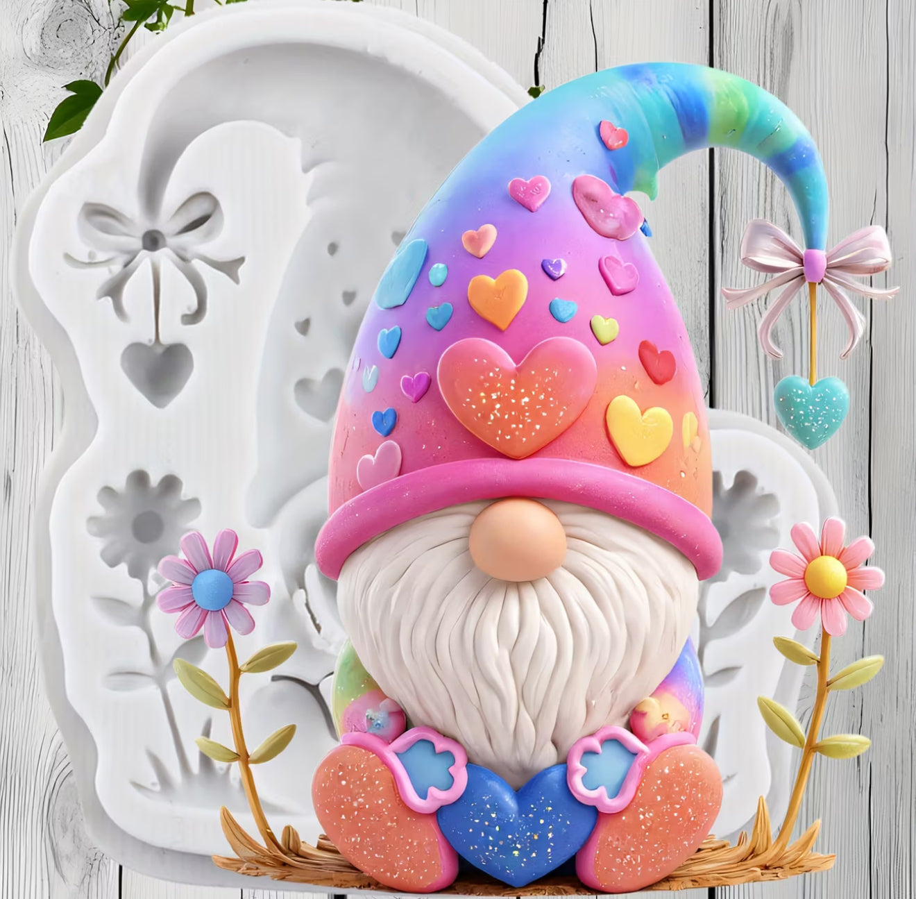 MOLDE DE SILICÓN GNOMO DUENDE AMOR