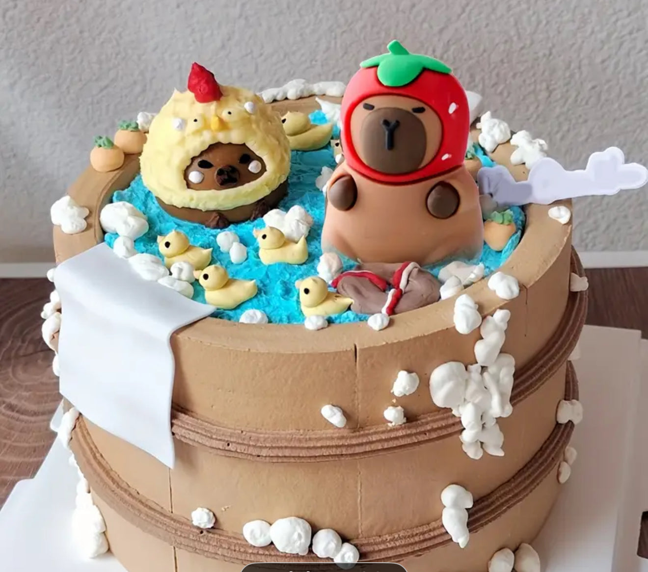 Molde de Silicón Capibara Gorrito de Manzana