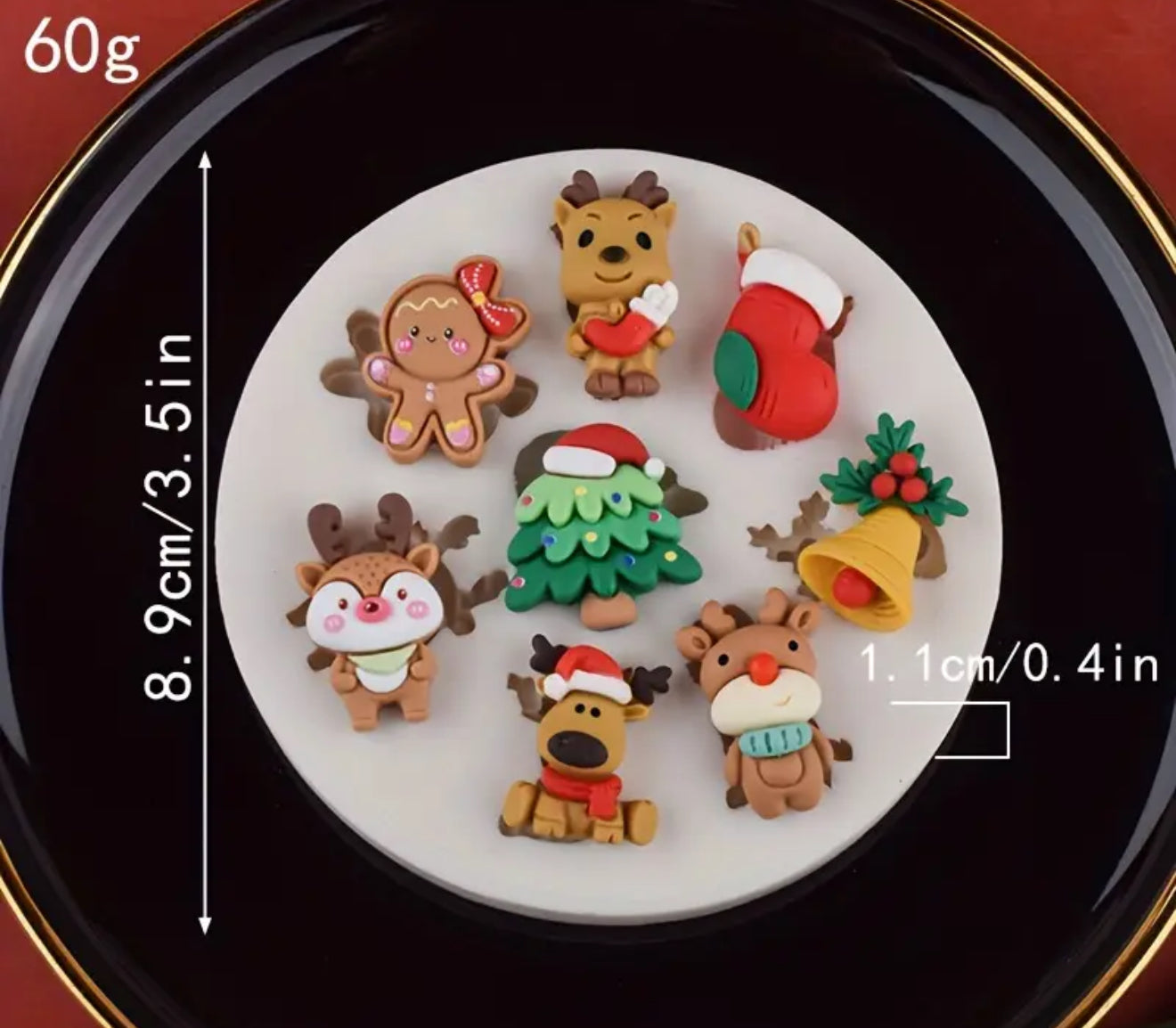 Molde de Silicón Navidad Renos