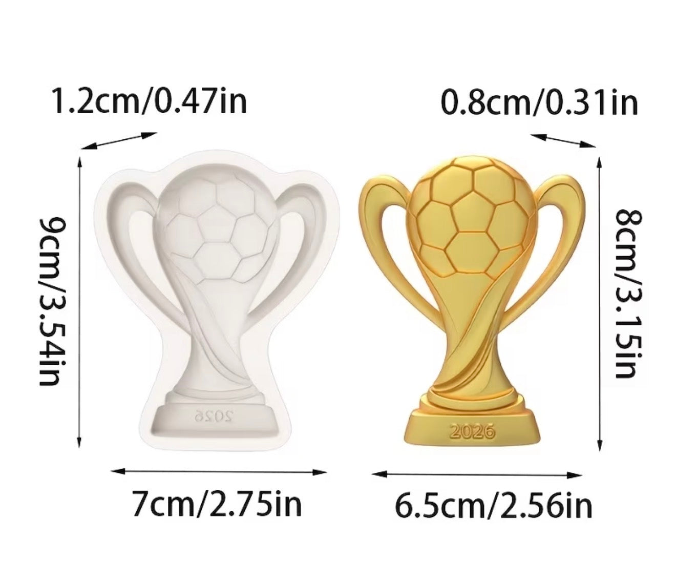 Molde de Silicón Copa del Mundo Fútbol